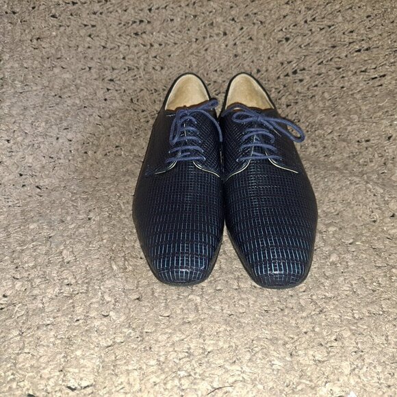 WERNER KERN-Ravenna-Blue/Black Printed Leather-Dance Shoes-Sz 7.5 UK/9 US-NWOB - Picture 3 of 8
